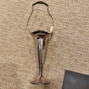 Silver Metal Decorative Trumpet Vase